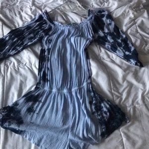 Blue Tie Dye Romper